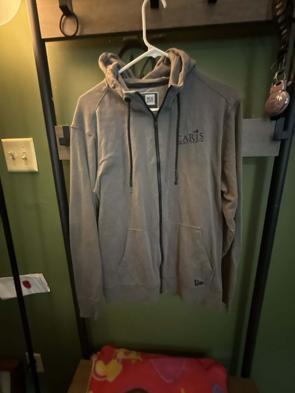 New Era Full-Zip Hoodie Size M Gray Caris Healthcare